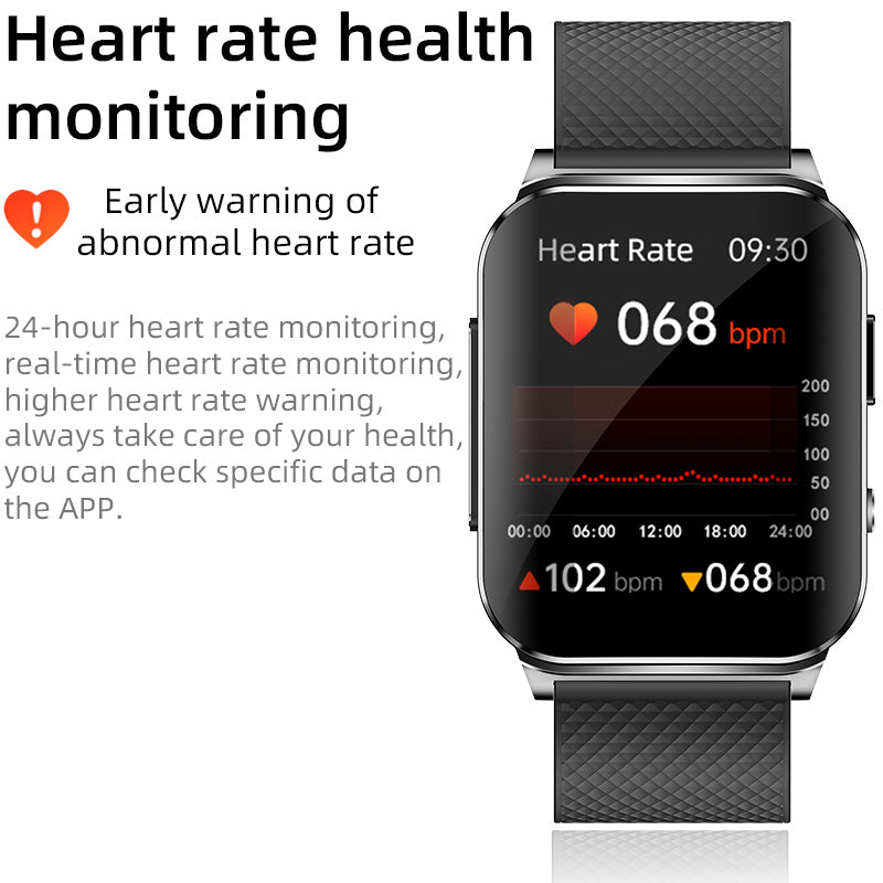 Fitaos HD Großbild Dynamisches EKG Kontinuierliche Überwachung Blutzuckerüberwachung Smart Sportuhr 