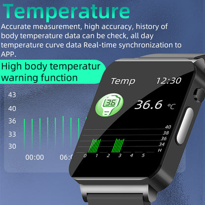 FITAOS EKG+PPG Blutzuckerüberwachung Gesundheits-Smart-Sportuhr 