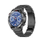 Schwarz (Stahl+Silikonarmband)