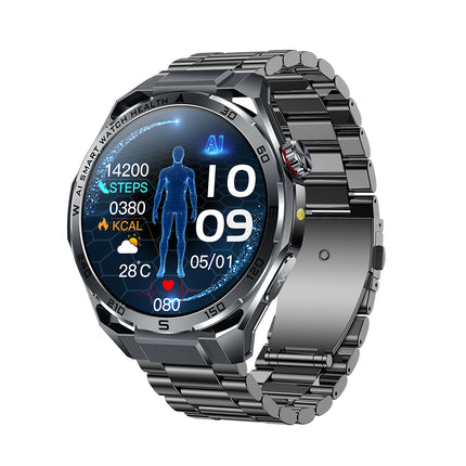 Fitaos P06 AI Analysis ECG Blood glucose Blood Oxygen monitoring Flashlight SOS Smartwatch