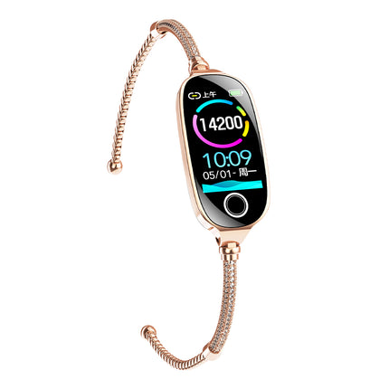 Fitaos Blutzucker Blutdrucküberwachung Luxus Diamant Design Fashion Smartwatch 