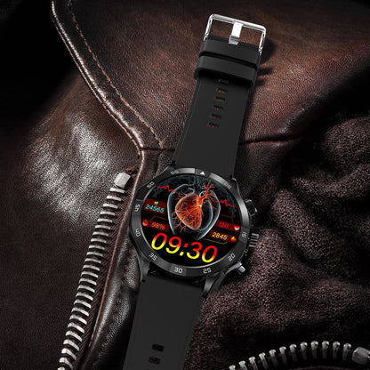 Fitaos H9 EKG Blutzucker Harnsäure Cholesterin Stressüberwachung Smartwatch