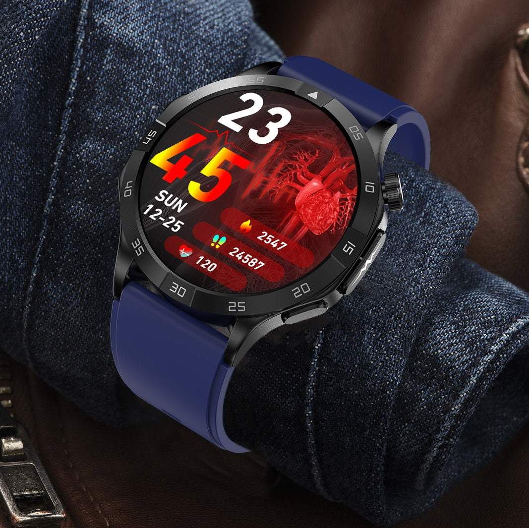Fitaos H9 EKG Blutzucker Harnsäure Cholesterin Stressüberwachung Smartwatch
