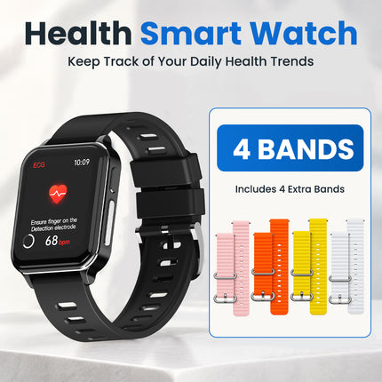 CFDA-zertifizierte Gesundheits-EKG-Smartwatch mit Blutsauerstoff-Herzfrequenzmesser, Schlafüberwachung, Gesundheits-Tracker-Uhr 
