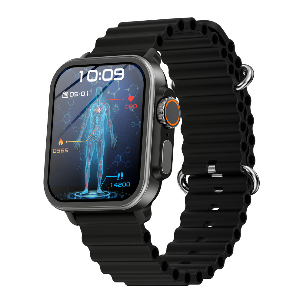 FITAOS VEE Bluetooth-Anruf EKG/EKG Blutsauerstoff Herzfrequenz Blutzuckerüberwachung Musik SmartWatch 