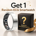 Silver / 7 / Ring + Charging case + Random ECG smartwatch