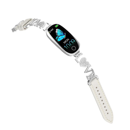 Fitaos Blutzucker Blutdrucküberwachung Luxus Diamant Design Fashion Smartwatch 