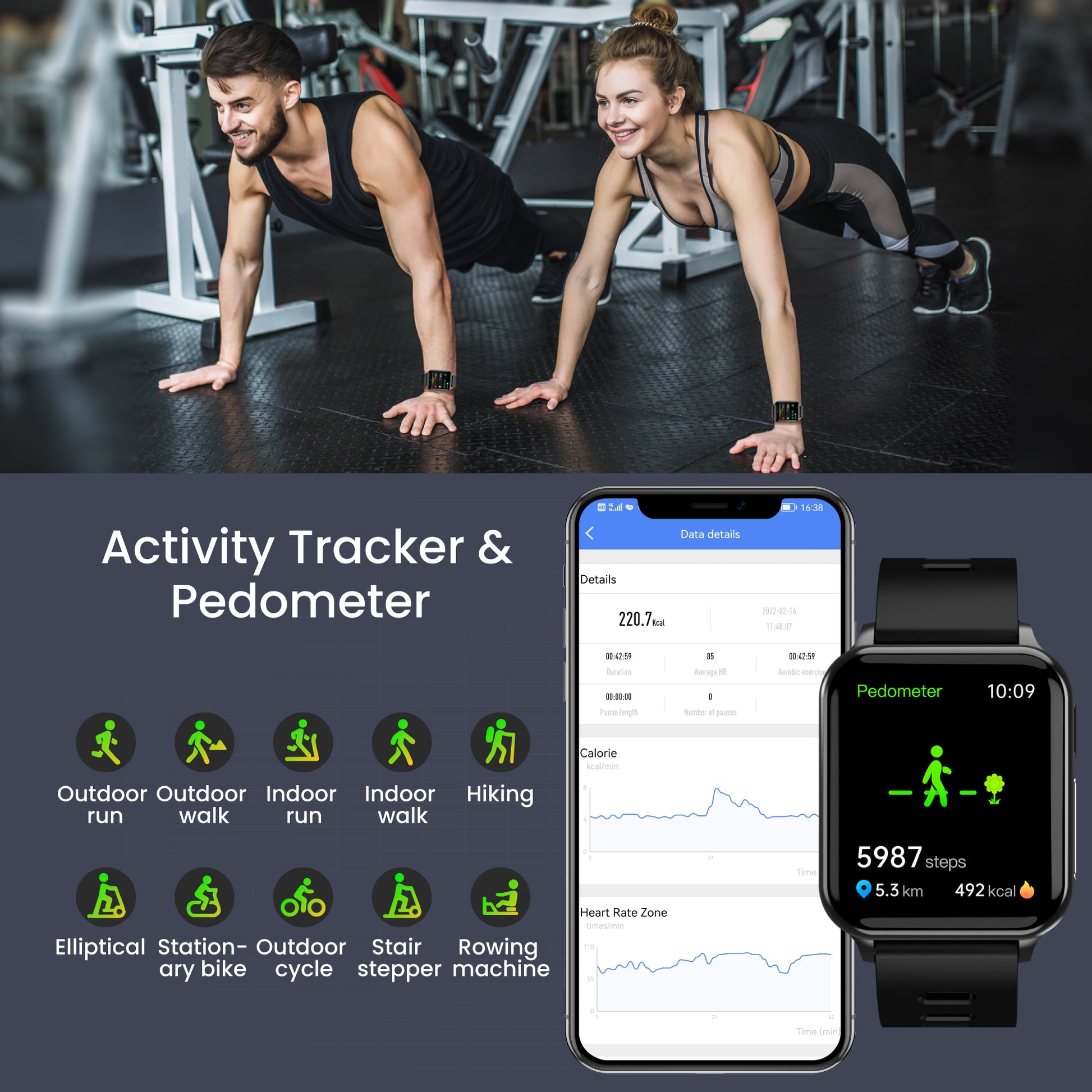 CFDA-zertifizierte Gesundheits-EKG-Smartwatch mit Blutsauerstoff-Herzfrequenzmesser, Schlafüberwachung, Gesundheits-Tracker-Uhr 