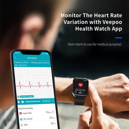 CFDA-zertifizierte Gesundheits-EKG-Smartwatch mit Blutsauerstoff-Herzfrequenzmesser, Schlafüberwachung, Gesundheits-Tracker-Uhr 