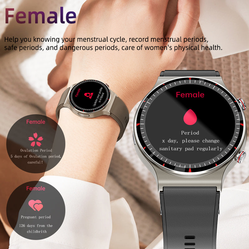 FITAOS EKG Blutsauerstoff Herzfrequenz Gesundheitsüberwachung Smart Watch Pro1 für Frauen oder Männer 